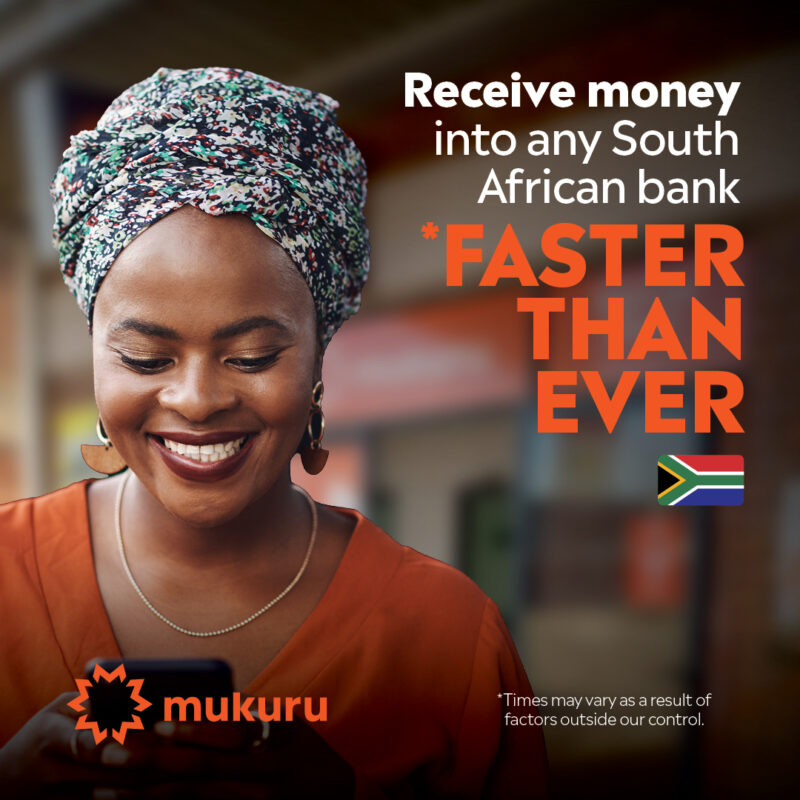 Mukuru Instant Money transfers into SA Bank Accounts